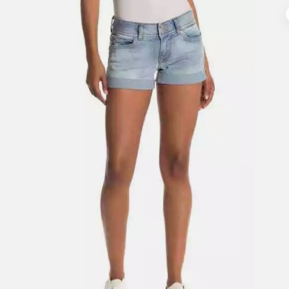 Hudson Ruby Mid Rise Rolled Denim Shorts #3179